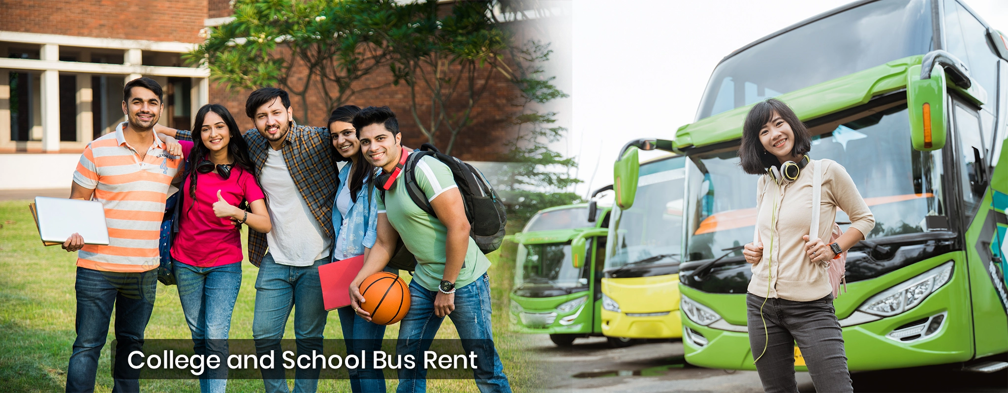 Bus Rent for College and School in parrys 