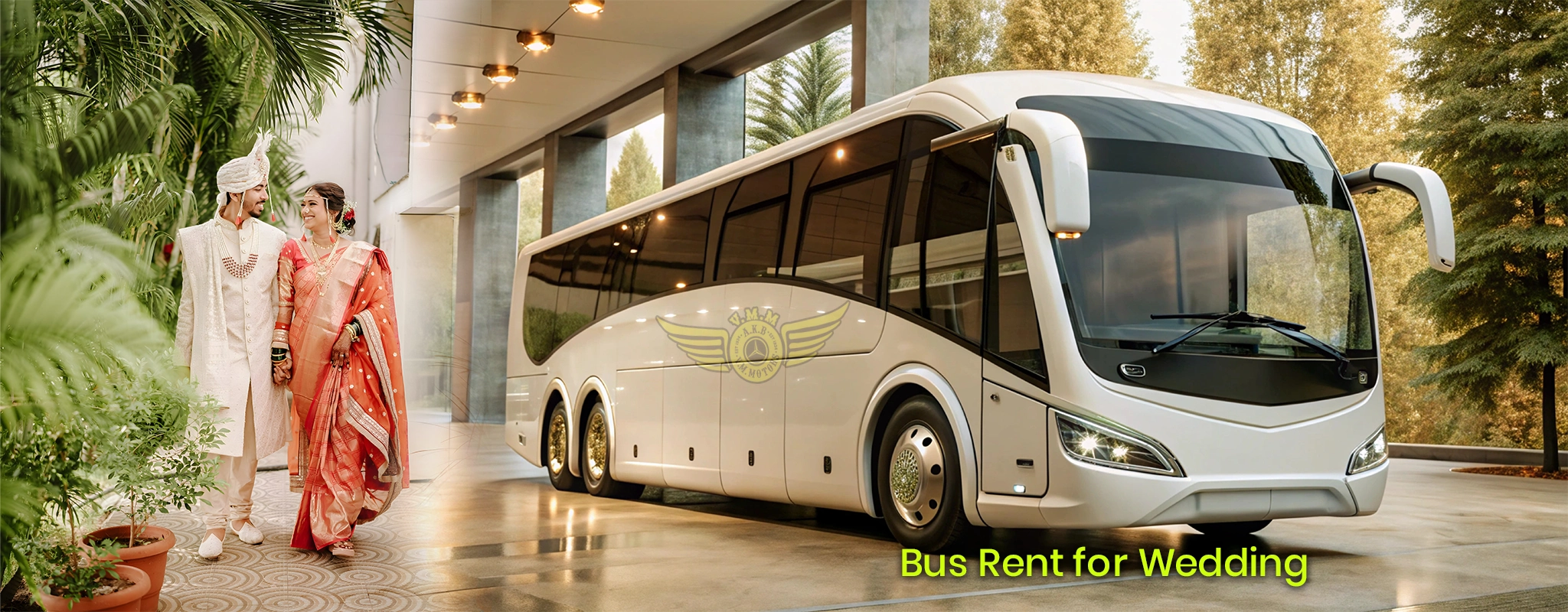 Bus Rent for Wedding in parrys