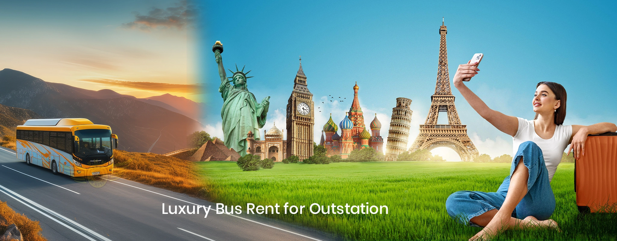 Luxury Bus Rent for Outstation in parrys